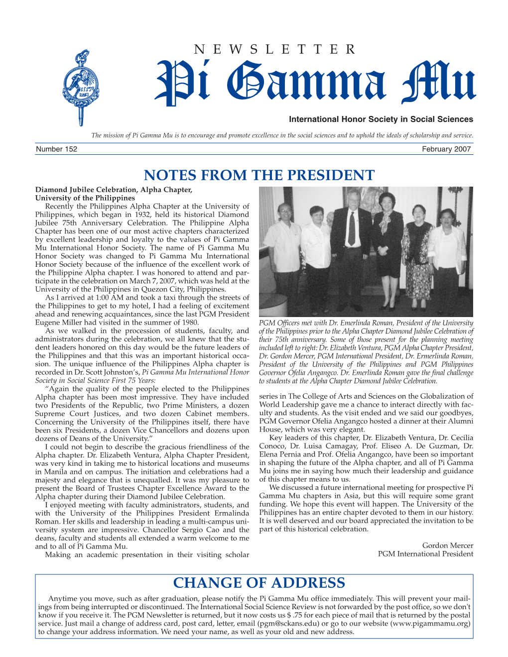 39337 Pi Gamma Newsletter