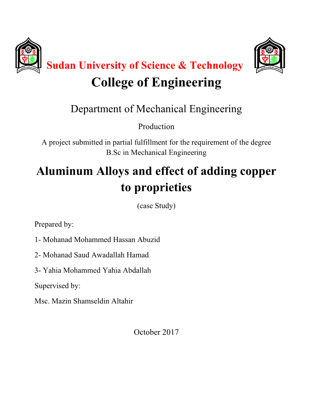 2.7 Aluminum – Copper Alloys: