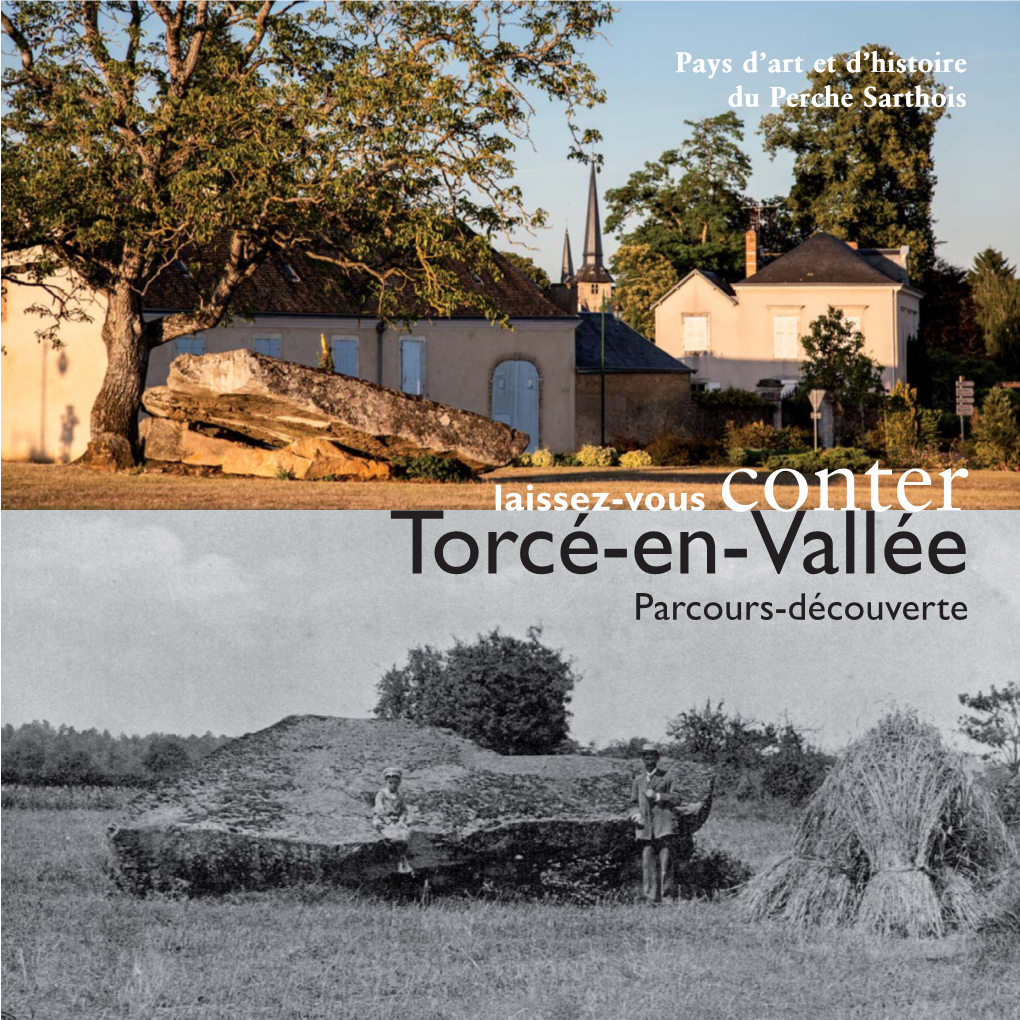 Torcé-En-Vallée Parcours-Découverte Vue Aérienne Du Bourg Dans Les Années 1950
