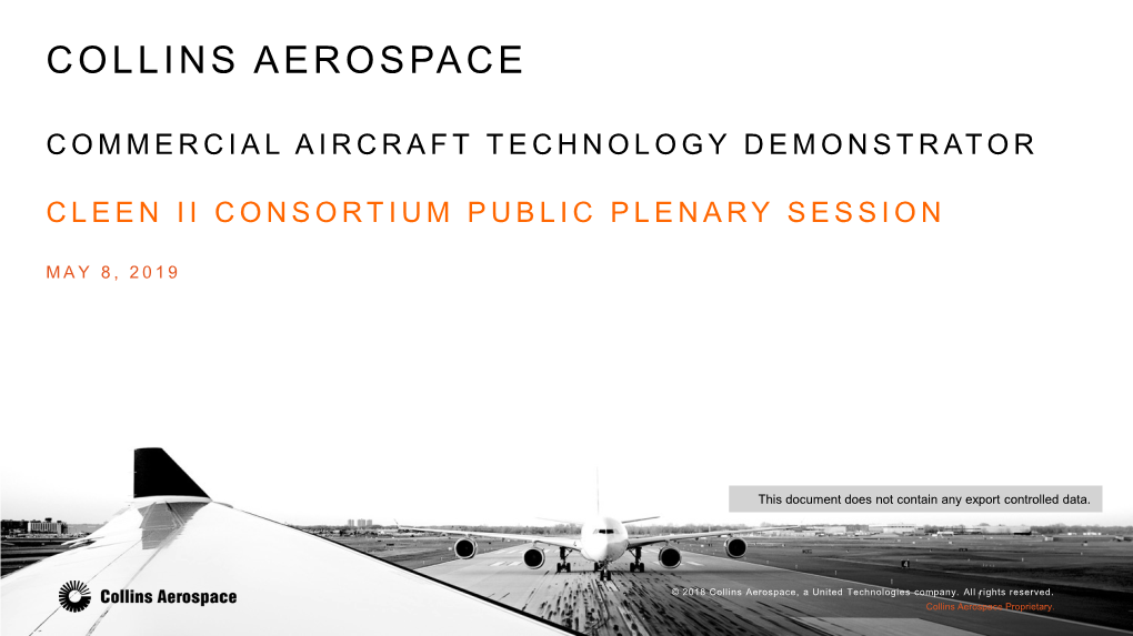 Commercial Aircraft Technology Demonstrator