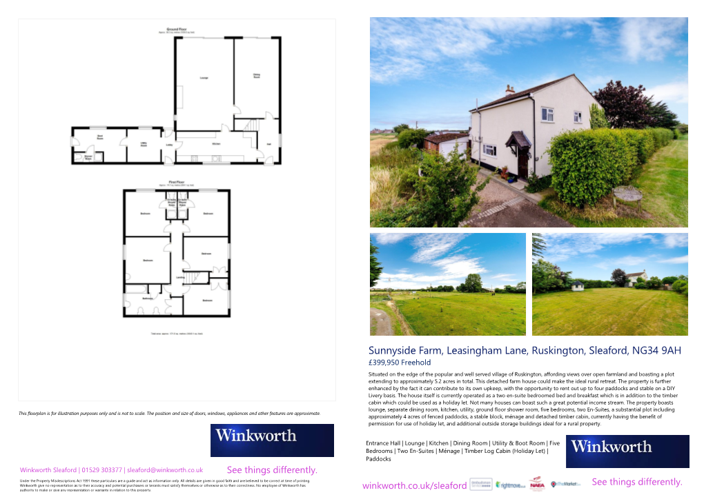 Sunnyside Farm, Leasingham Lane, Ruskington, Sleaford, NG34