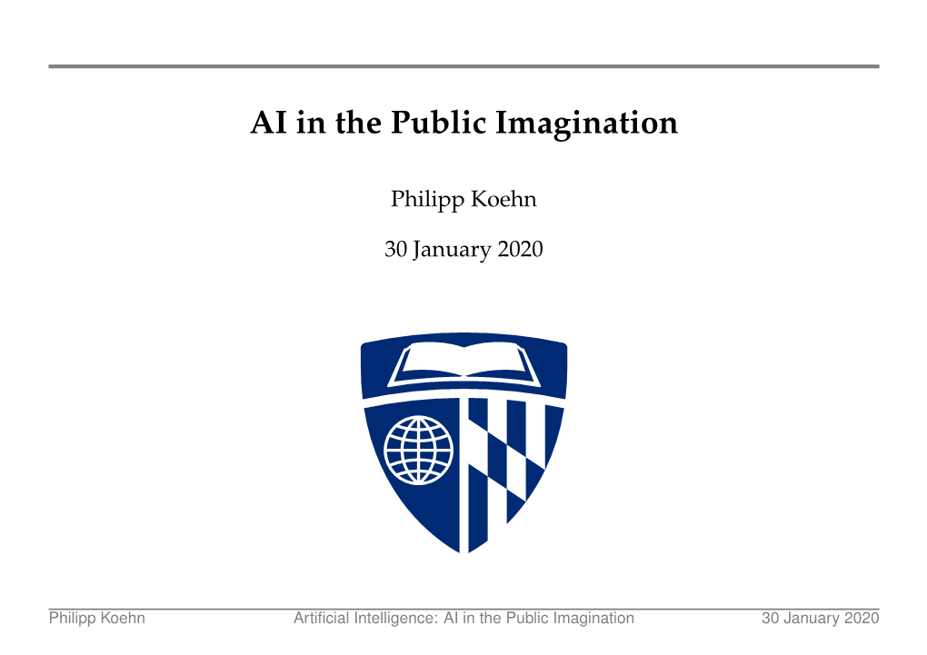 AI in the Public Imagination