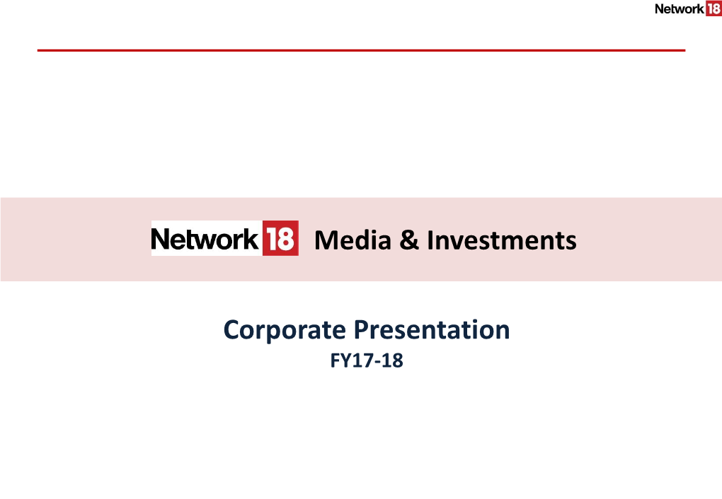 Corporate Presentation Media & Investments
