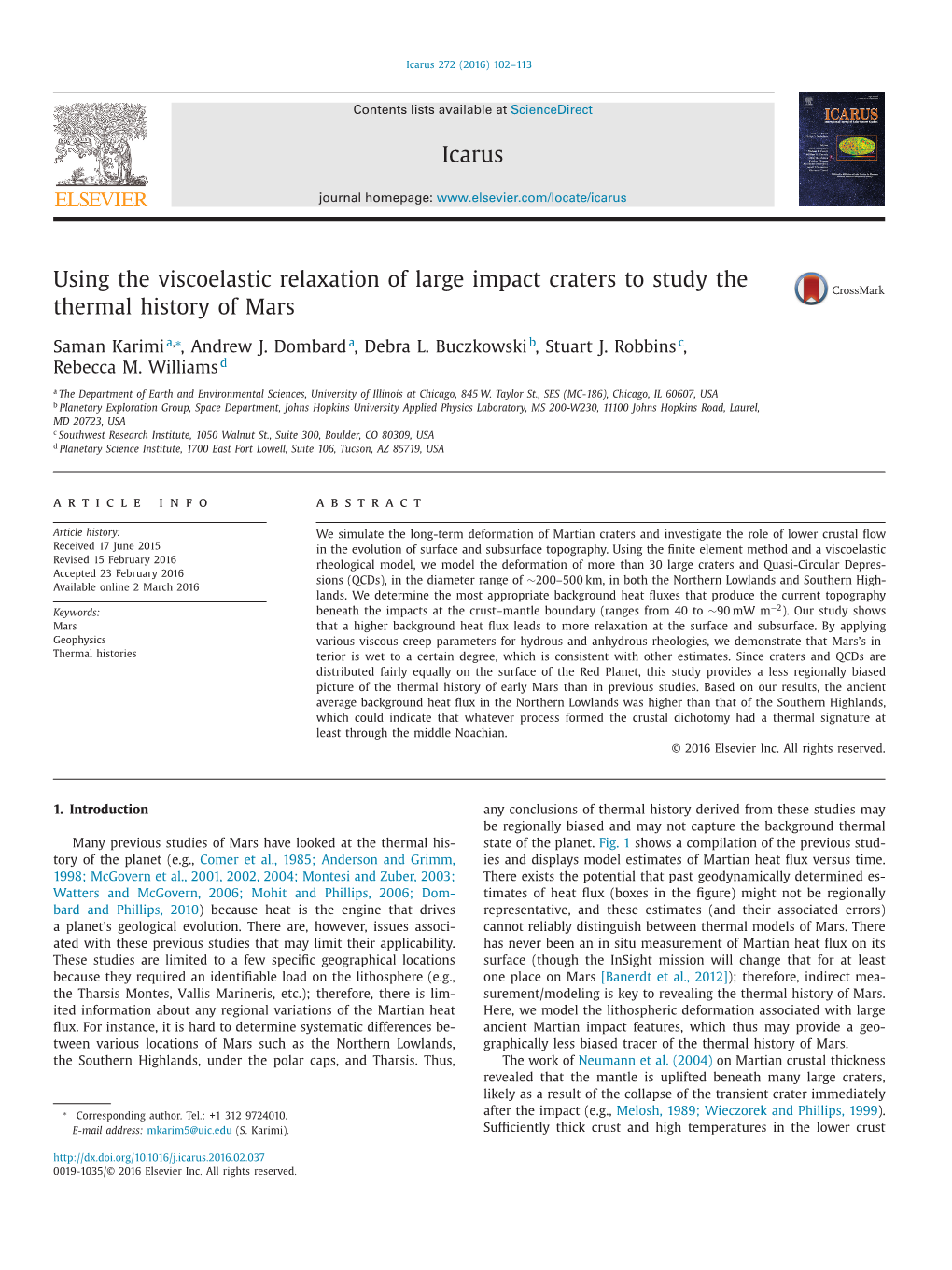 Using the Viscoelastic Relaxation of Large Impact Craters to Study the Thermal History of Mars