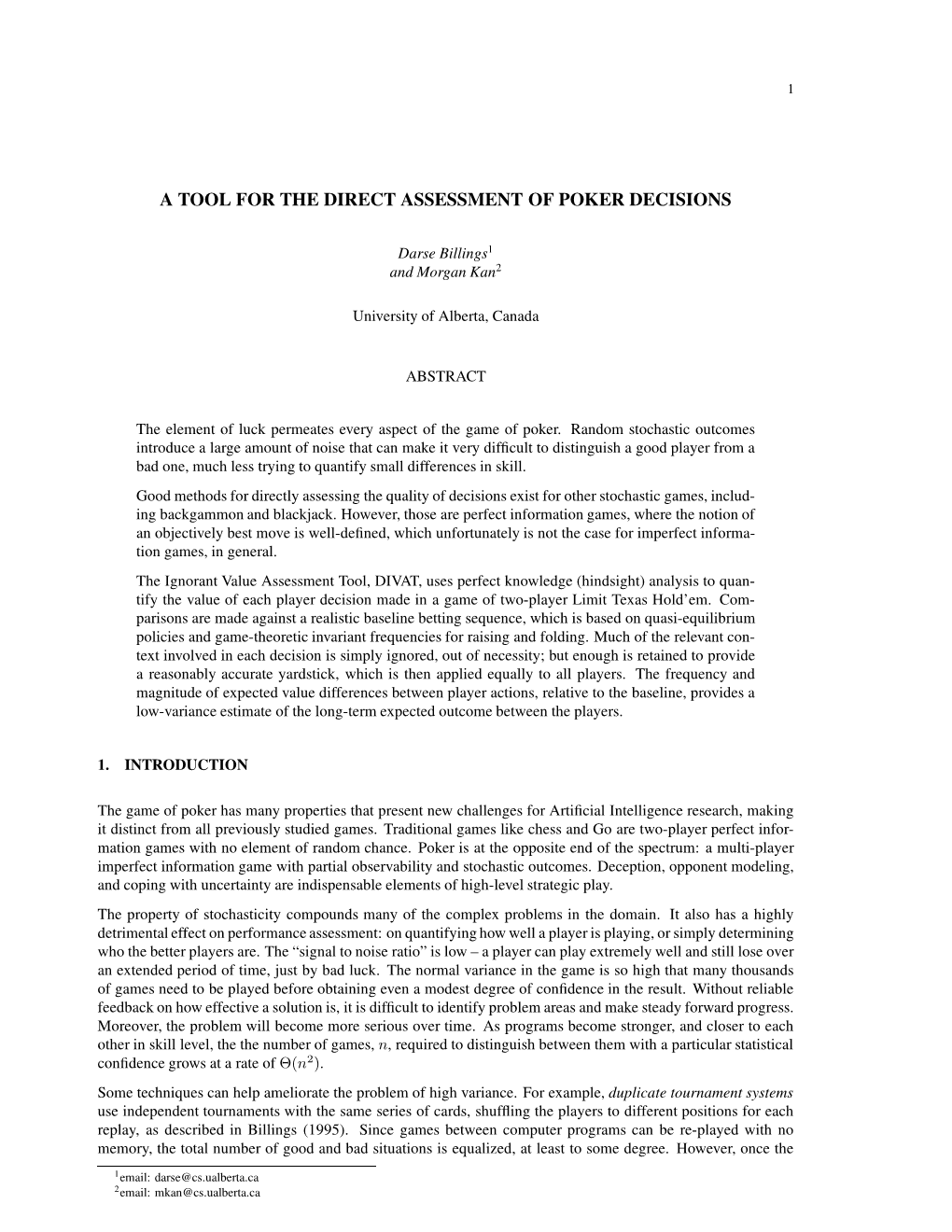 A Tool for the Direct Assessment of Poker Decisions