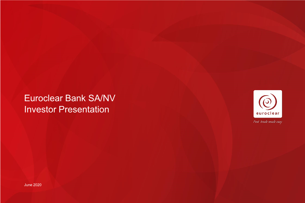Euroclear Bank SA/NV Investor Presentation