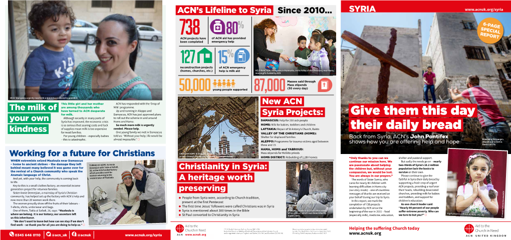 ACN's Lifeline to Syria the Milk of Your Own Kindness