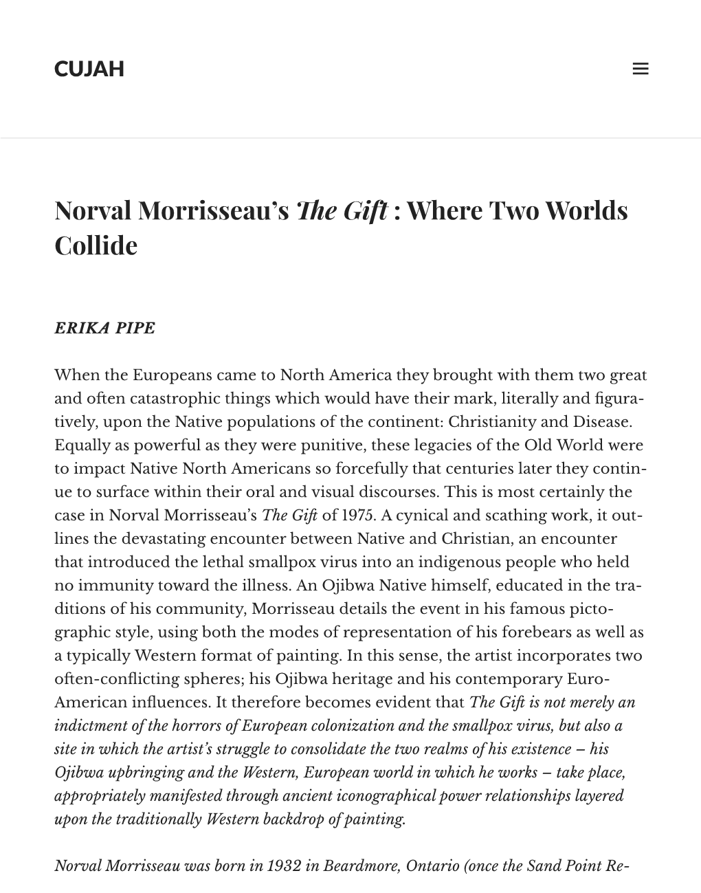 Norval Morrisseau's the Gift