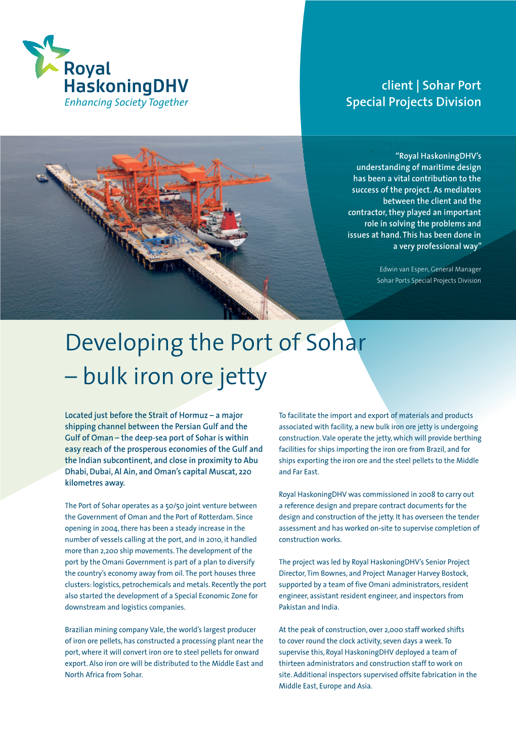 Developing the Port of Sohar – Bulk Iron Ore Jetty