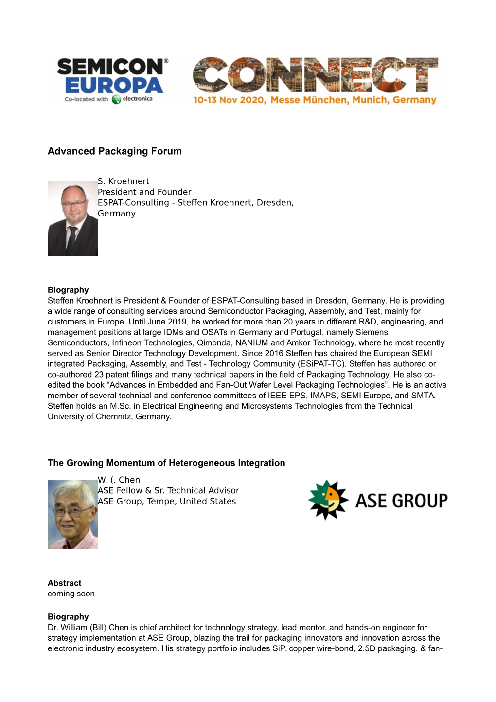 Advanced Packaging Forum