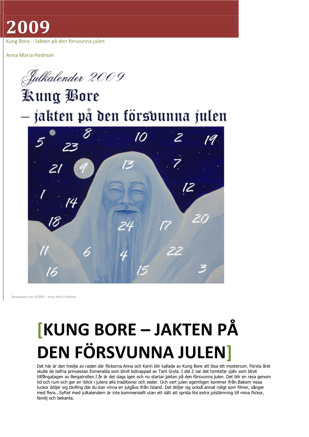 Kung Bore – Jakten På Den Försvunna Julen