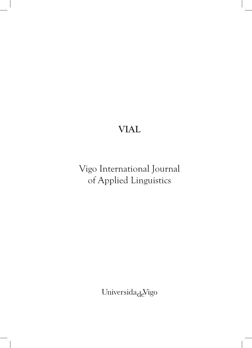 Vial Vigo International Journal of Applied Linguistics