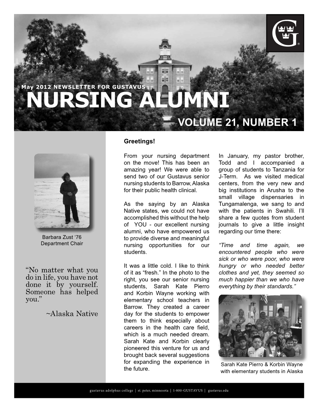 Nursing Alumni Volume 21, Number 1