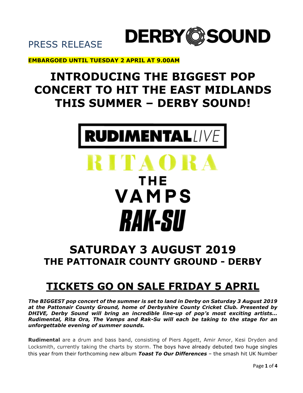 Derby Sound Festival 2019