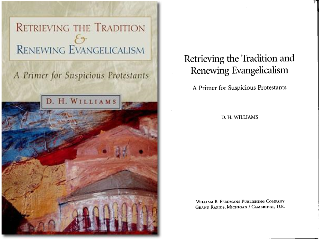 Retrieving the Tradition and Renewing Evangelicalism