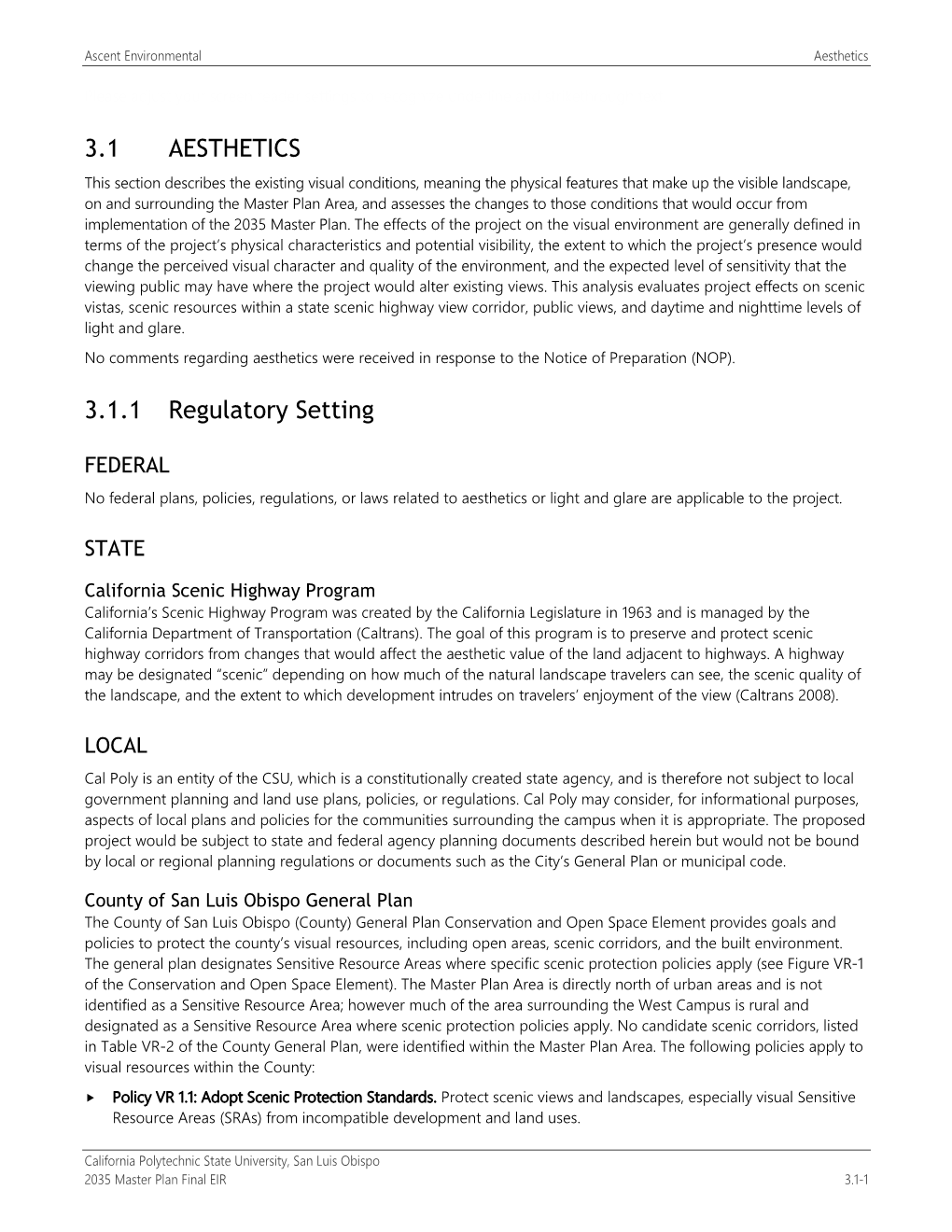 Final Environmental Impact Report for the 2035 Master Plan