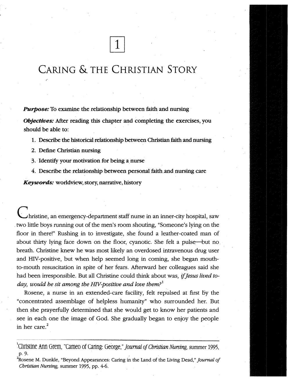 Caring & the Christian Story