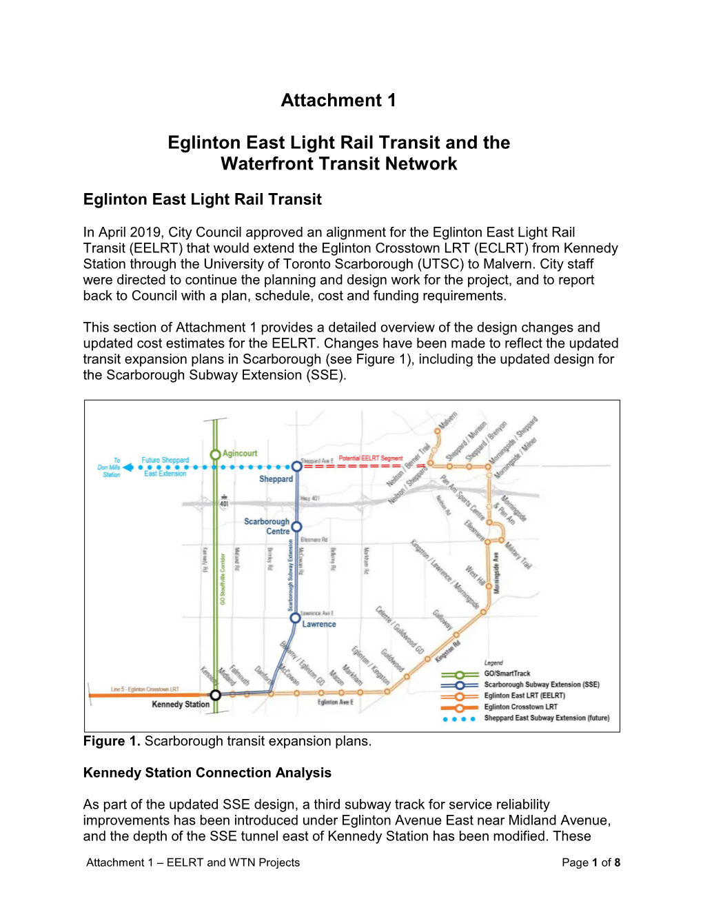 Eglinton East Light Rail Transit and the Waterfront Transit Network