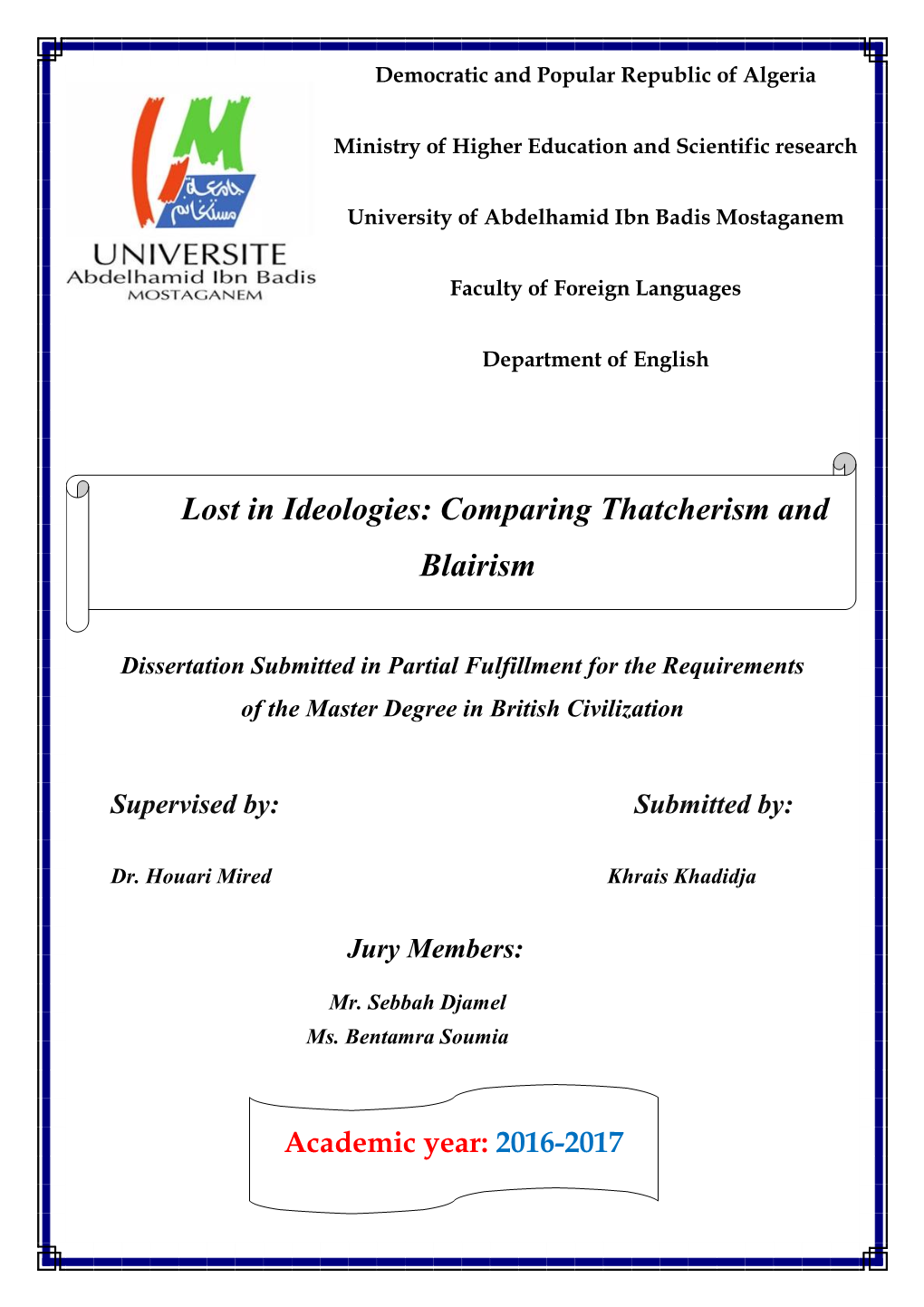 Lost in Ideologies: Comparing Thatcherism and Blairism