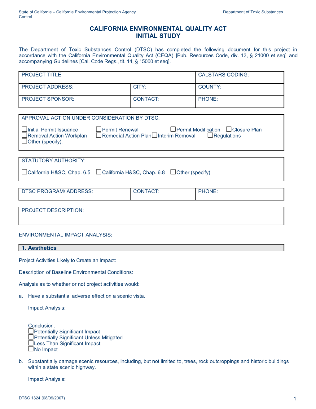 California Environmental Quality Act s1