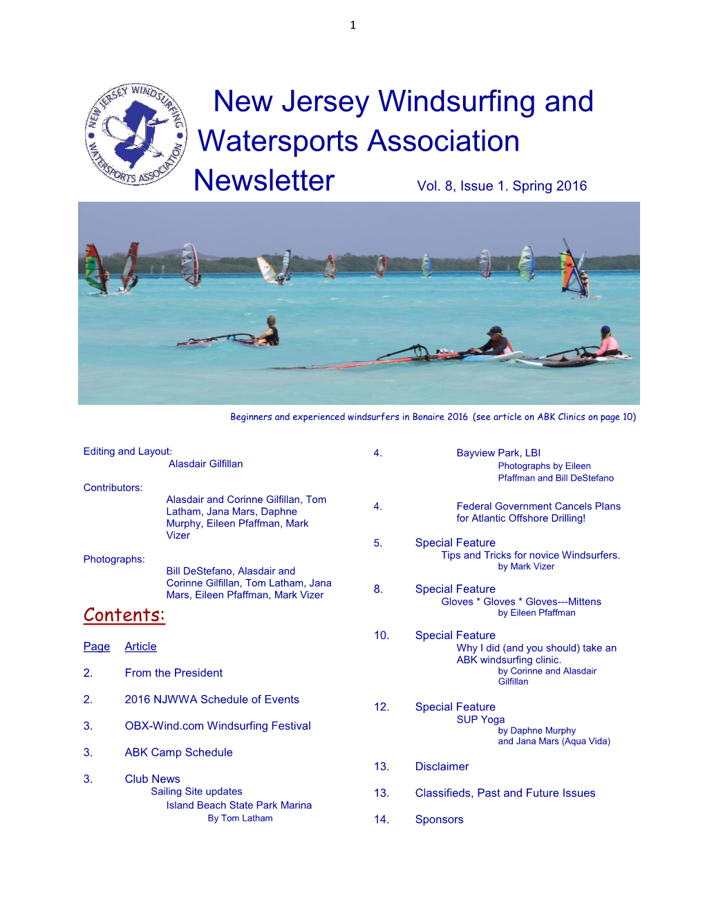 New Jersey Windsurfing and Watersports Association Newsletter