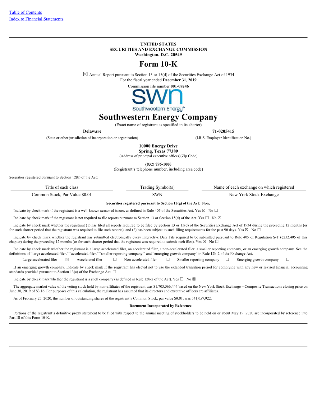 Southwestern Energy Company