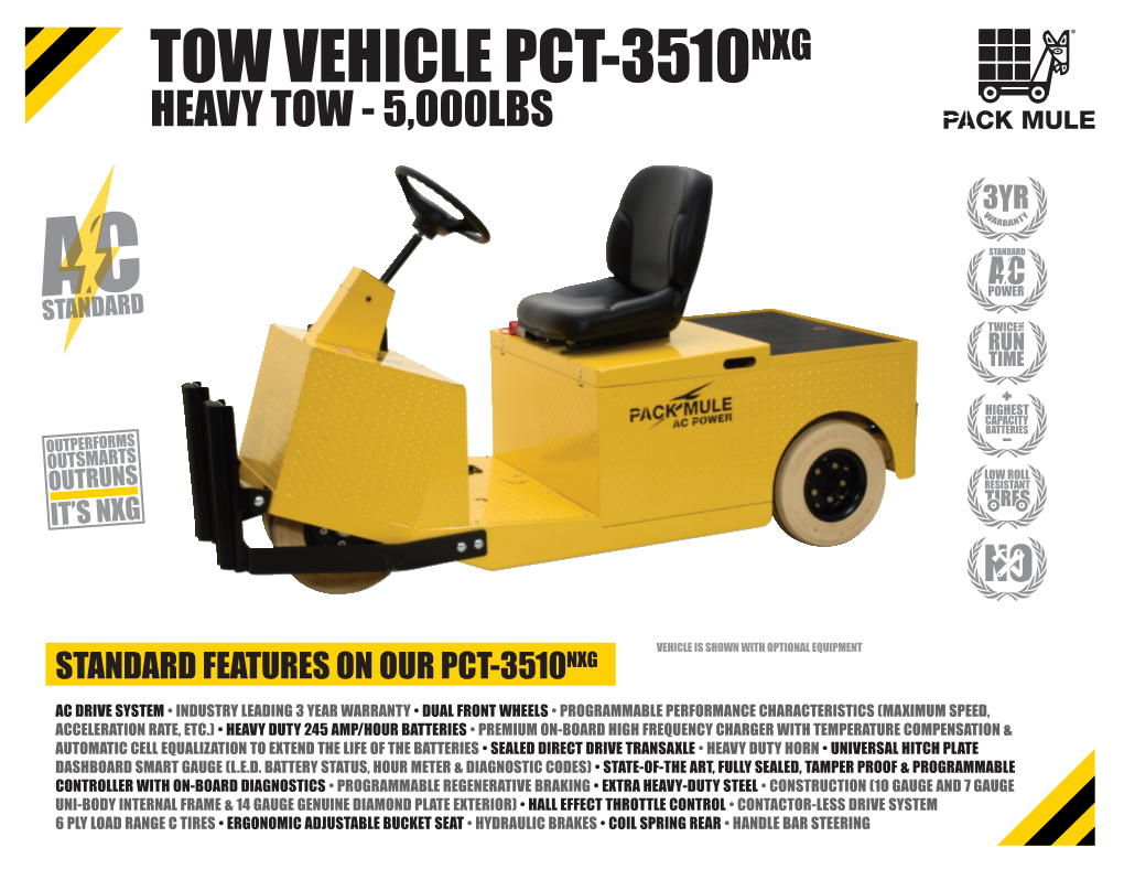 Tow Vehicle Pct-3510Nxg Heavy Tow - 5,000Lbs