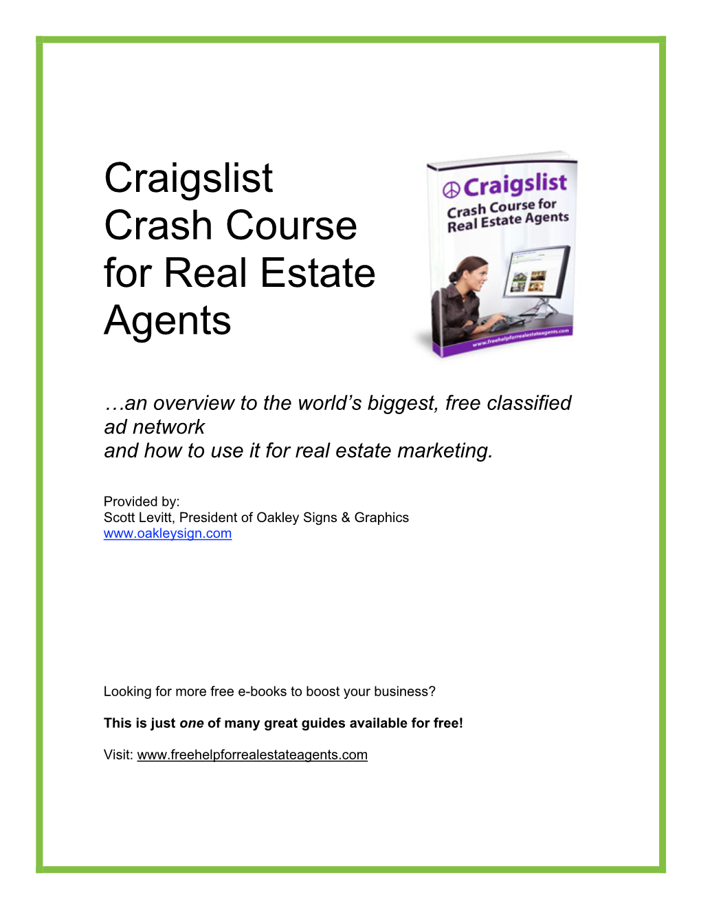 Craigslist Crash Course for Real Estate Agents