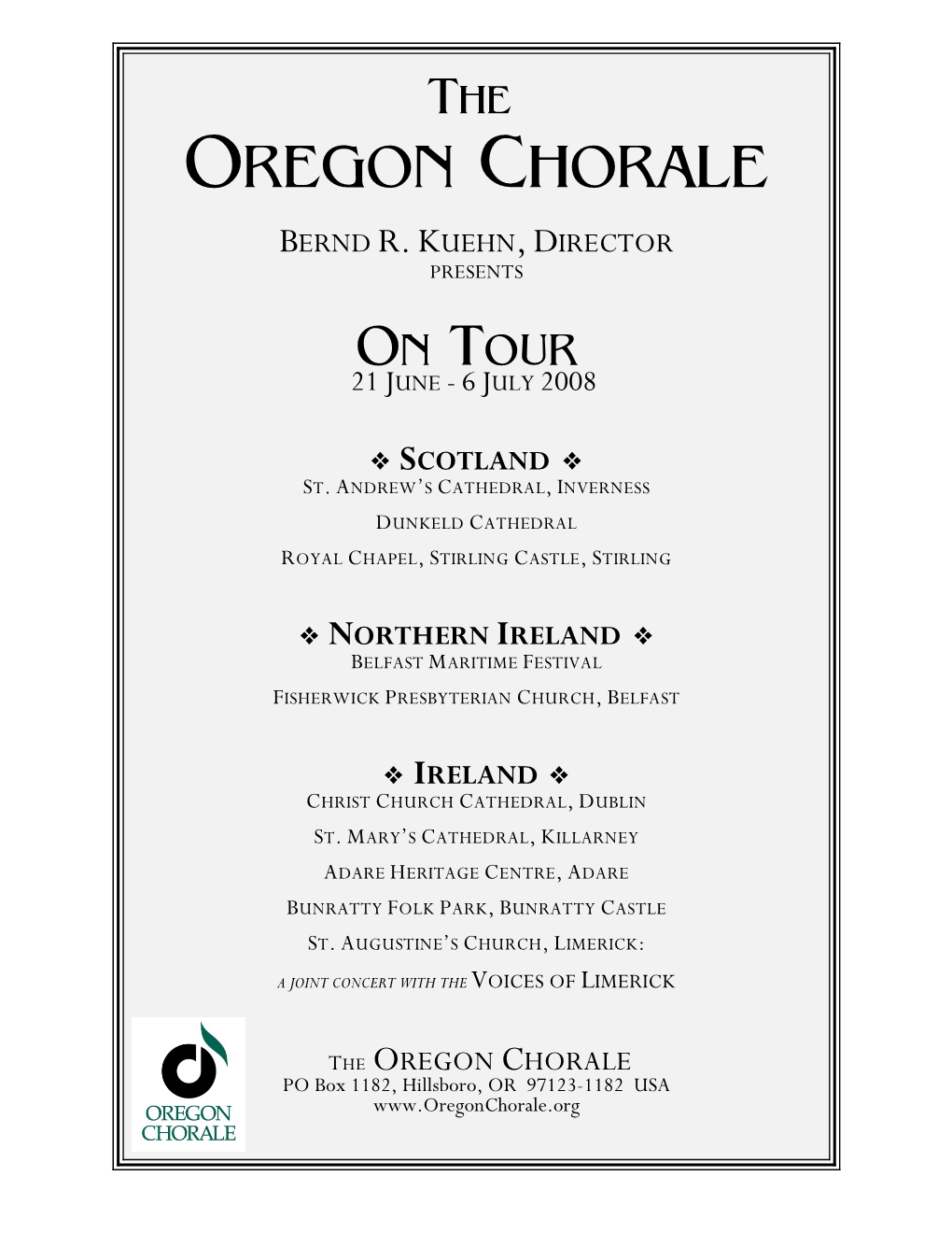 Oregon Chorale Bernd R