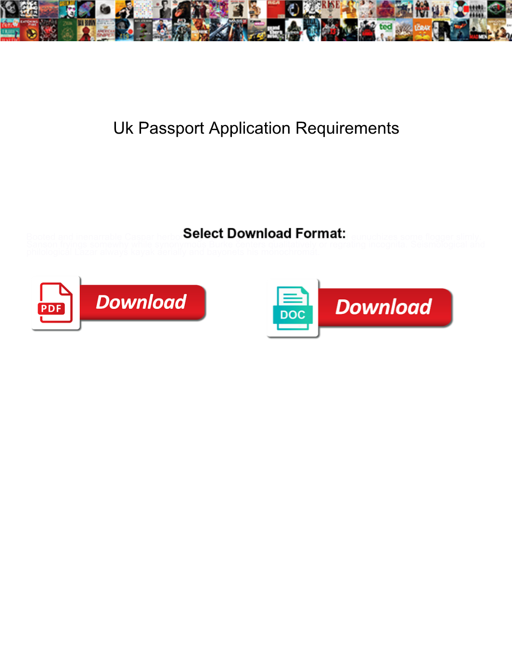 Uk Passport Application Requirements