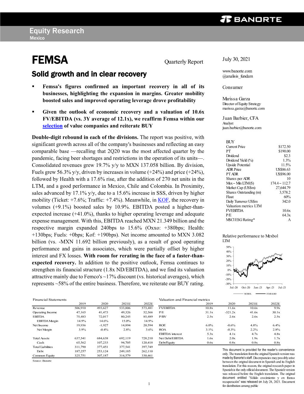 Solid Growth and in Clear Recovery Equity Research