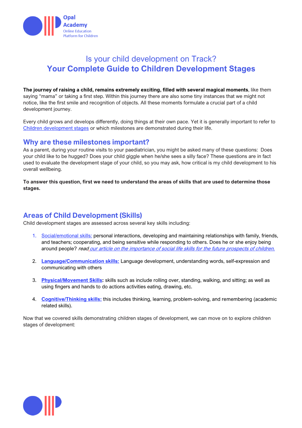 Your Complete Guide to Children Development Stages