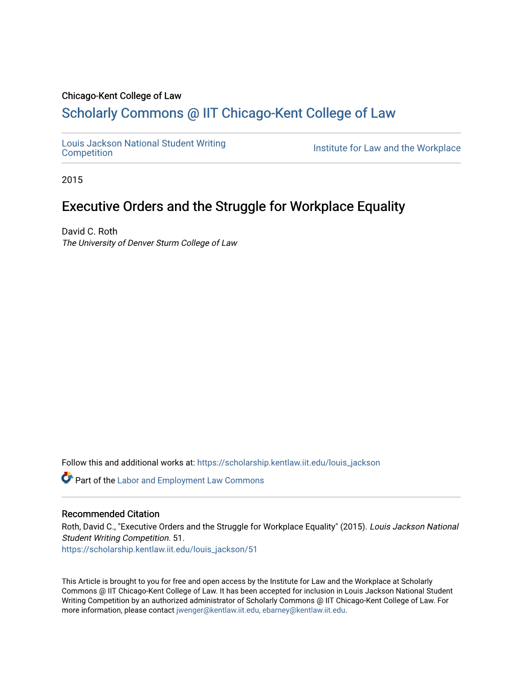 Executive Orders and the Struggle for Workplace Equality
