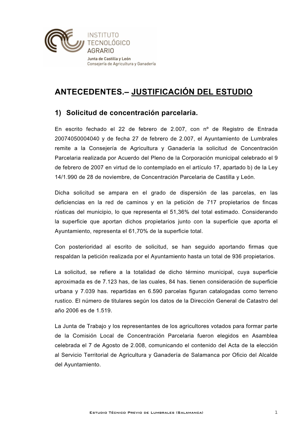 Antecedentes.– Justificación Del Estudio