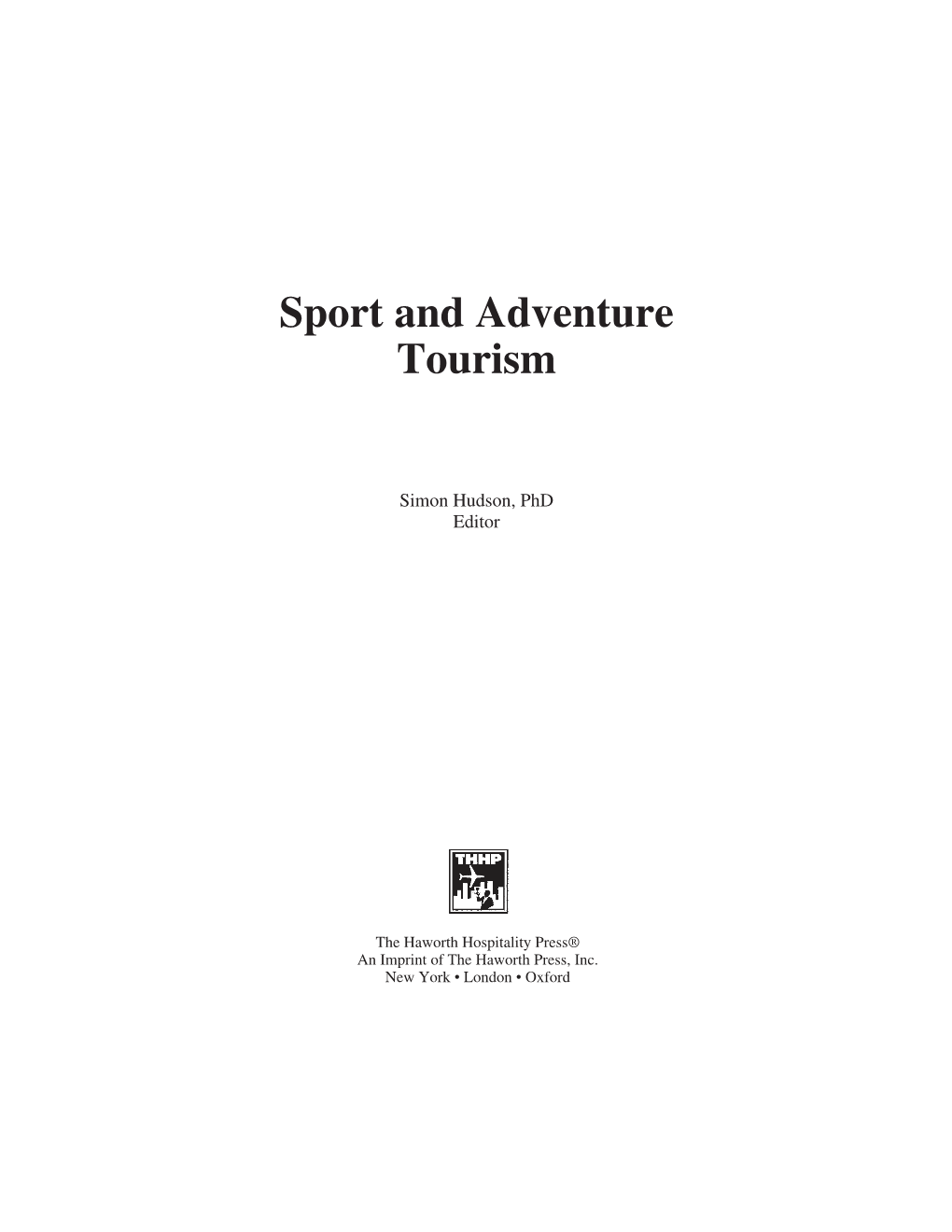 Sport and Adventure Tourism