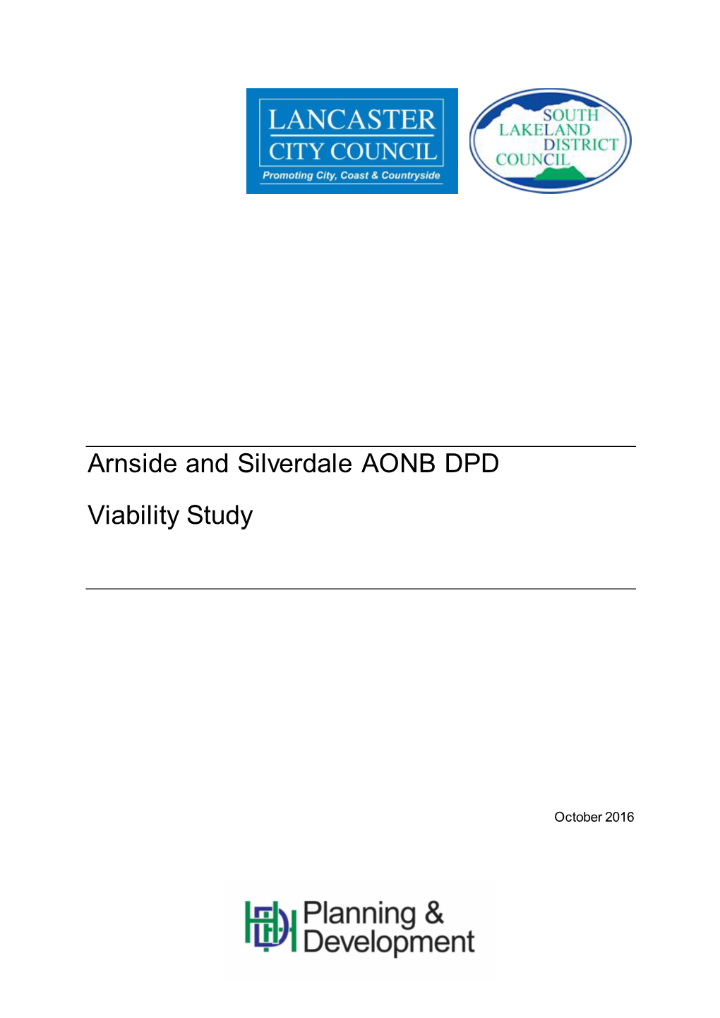 Arnside and Silverdale AONB DPD Viability Study