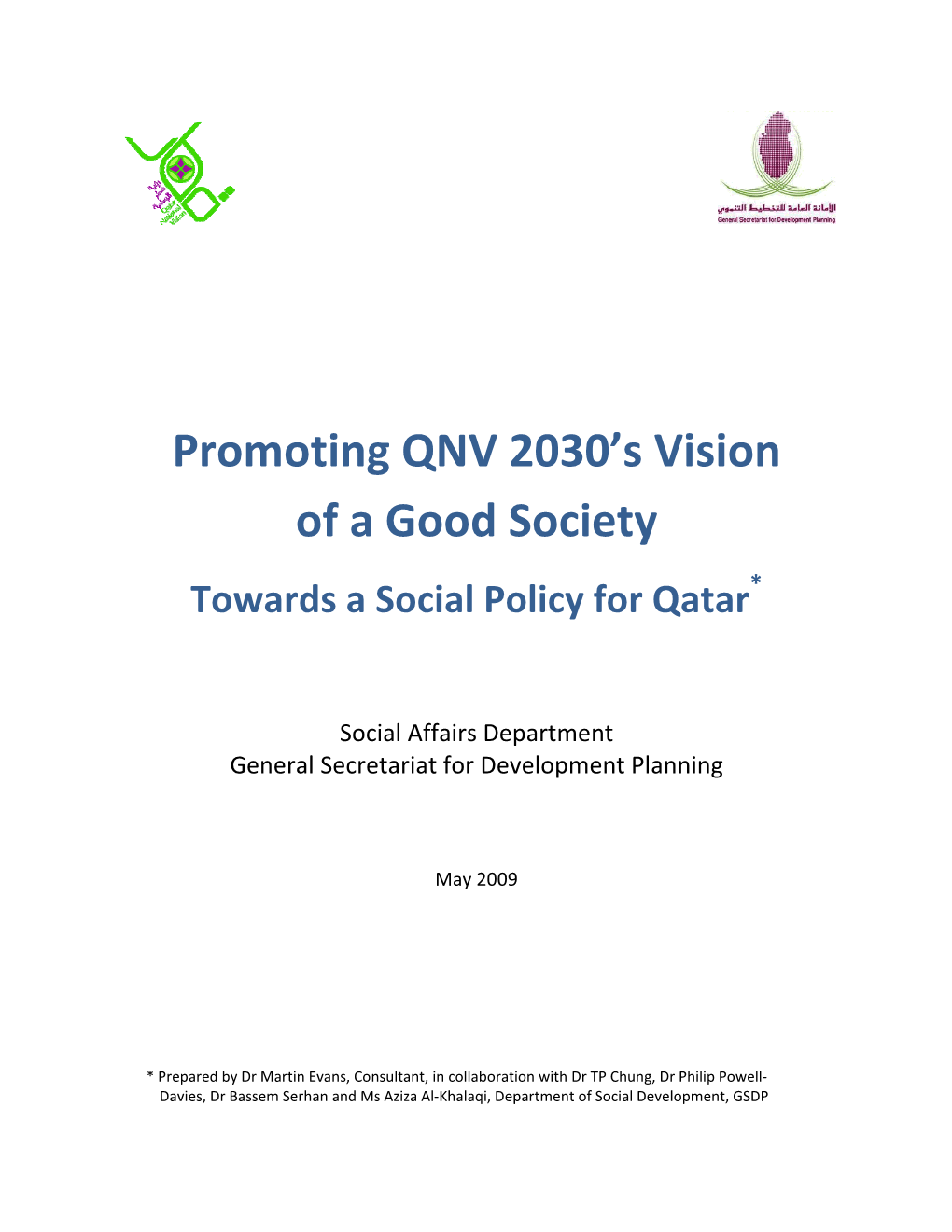 Towards a Social Policy for Qatar*