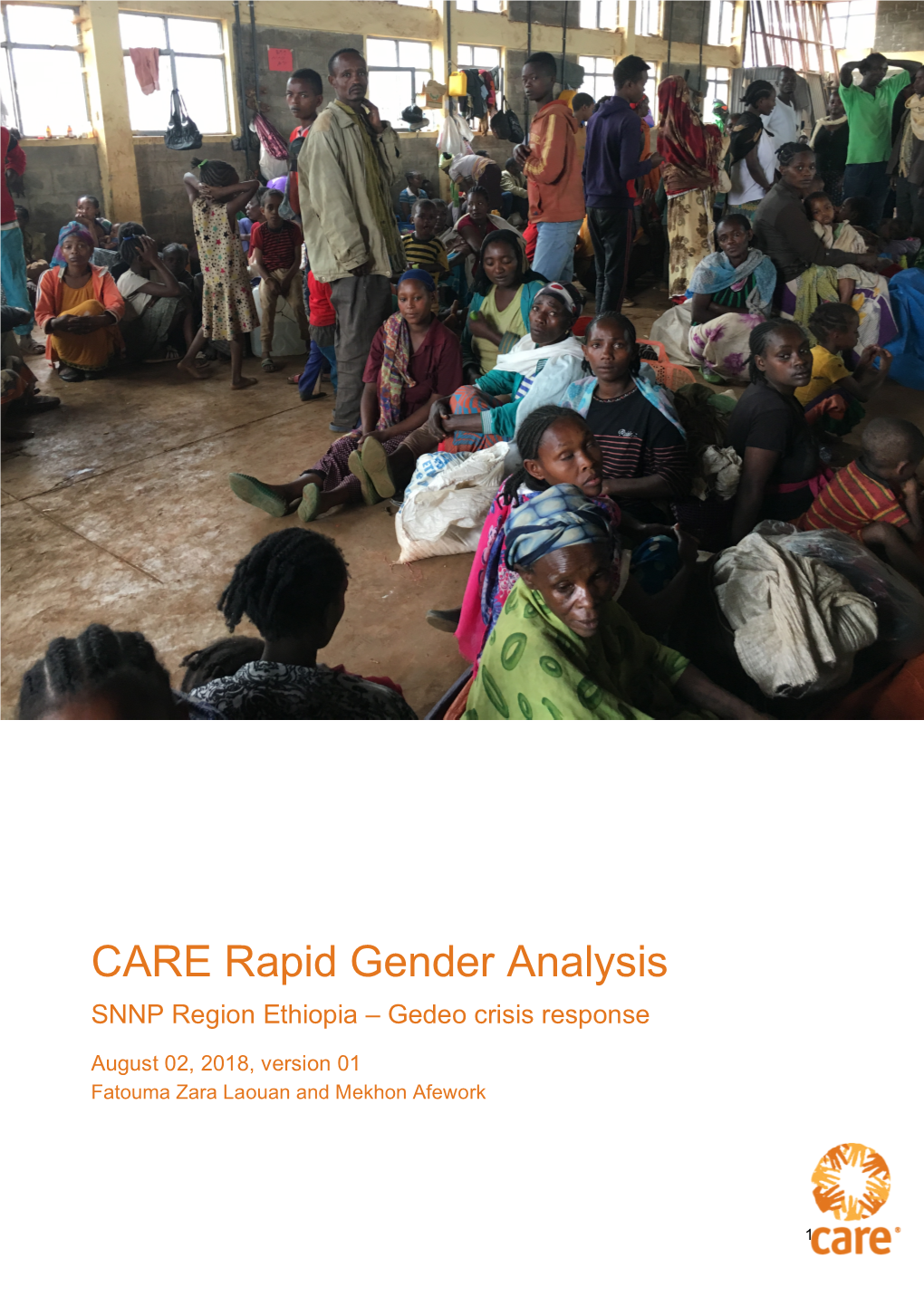 CARE Rapid Gender Analysis SNNP Region Ethiopia – Gedeo Crisis Response