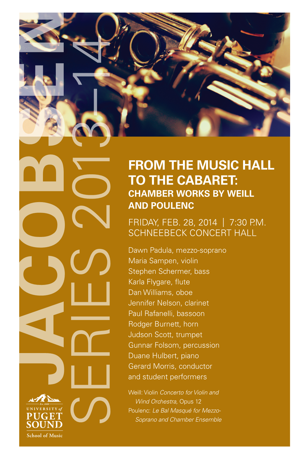 From the Music Hall to the Cabaret: Chamber Works by Weill and Poulenc