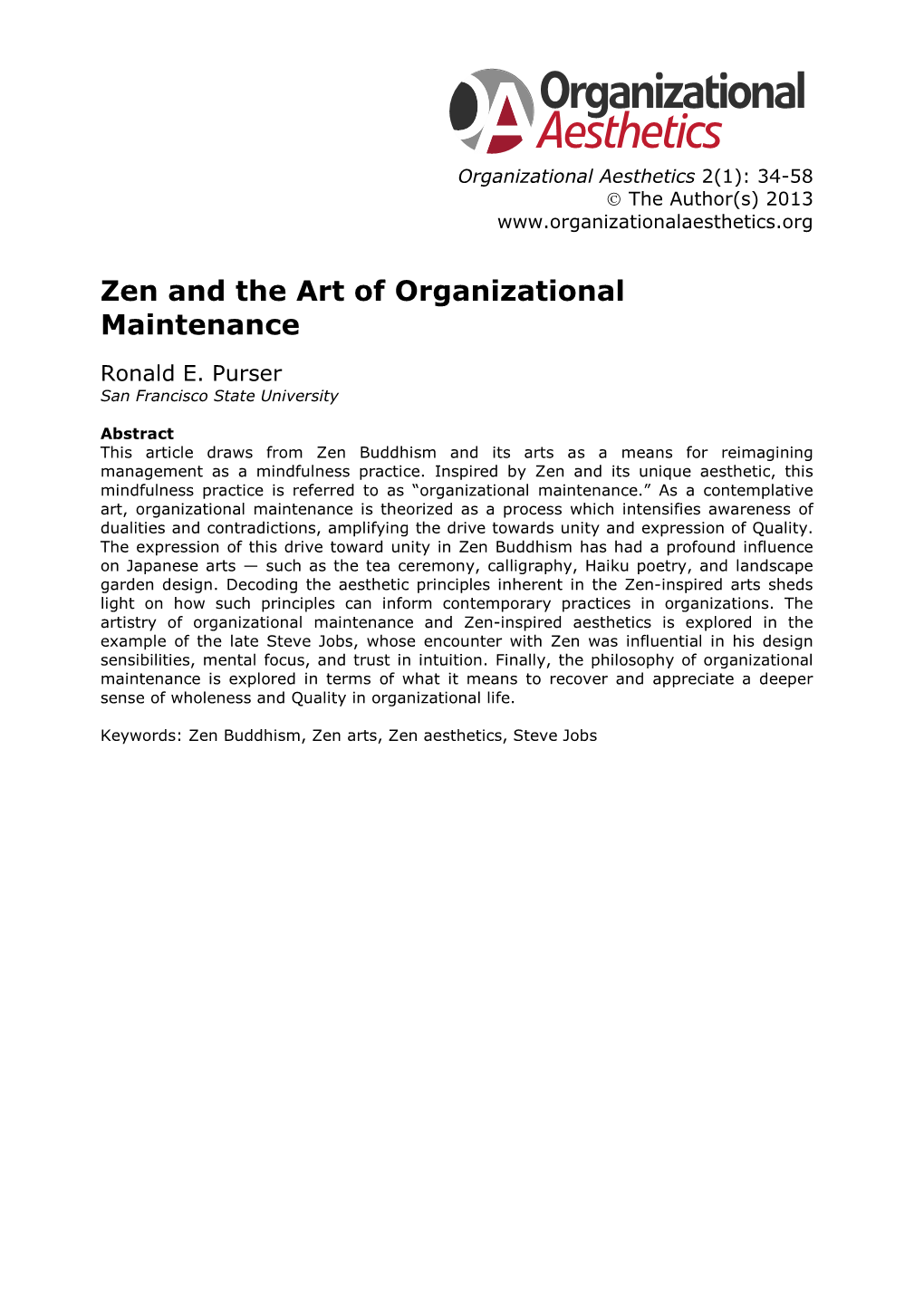 Zen and the Art of Organizational Maintenance