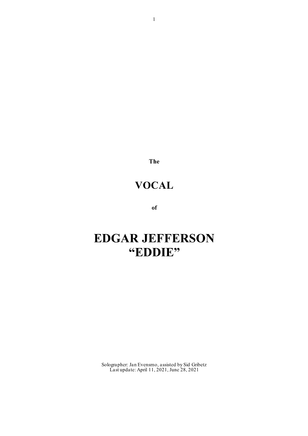 Download the Vocal of Eddie Jefferson