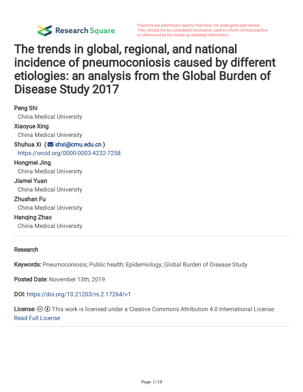 An Analysis from the Global Burden of Disease Study 2017