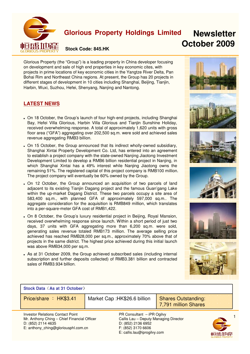 Newsletter October 2009