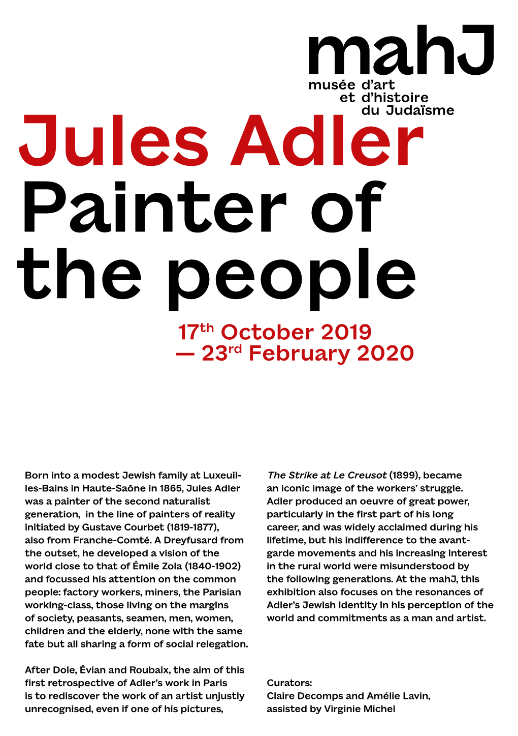 Jules Adler Painter of the People 17Th October 2019 — 23Rd February 2020