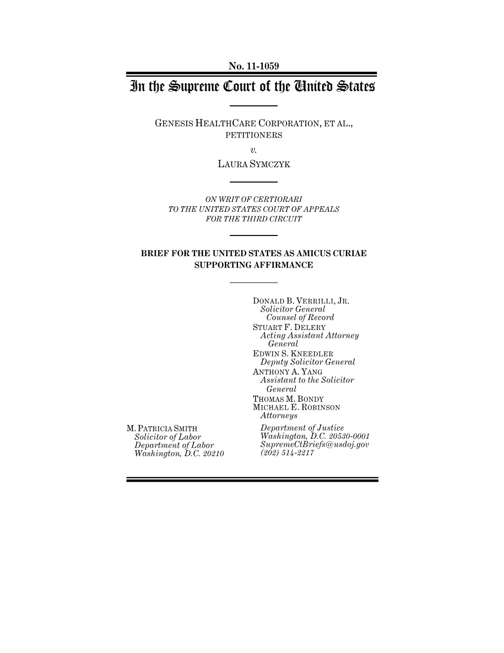 No. 11-1059 in the Supreme Court of the United States