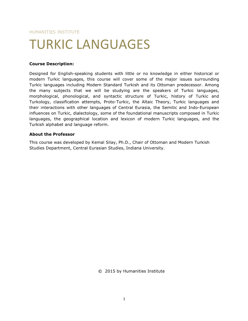 Turkic Languages