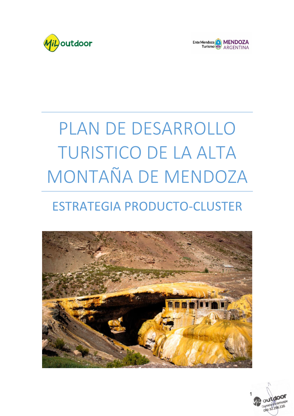 Plan Desarrollo Turístico Alta Montaña – Estrategia Producto/Cluster