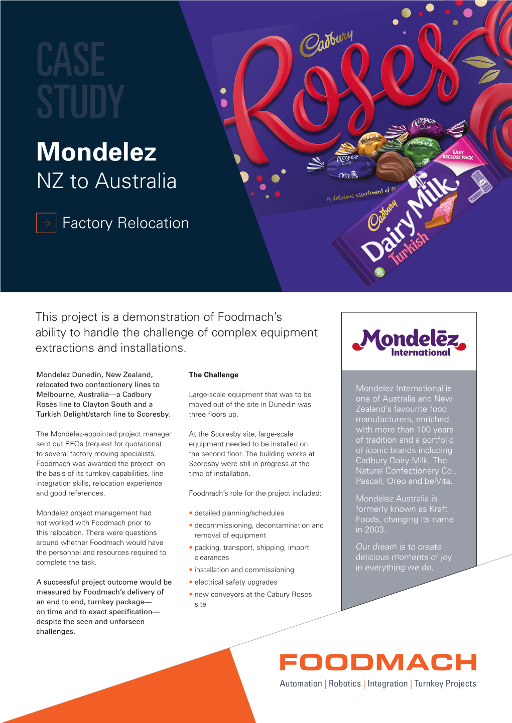 CASE STUDY Mondelez NZ to Australia