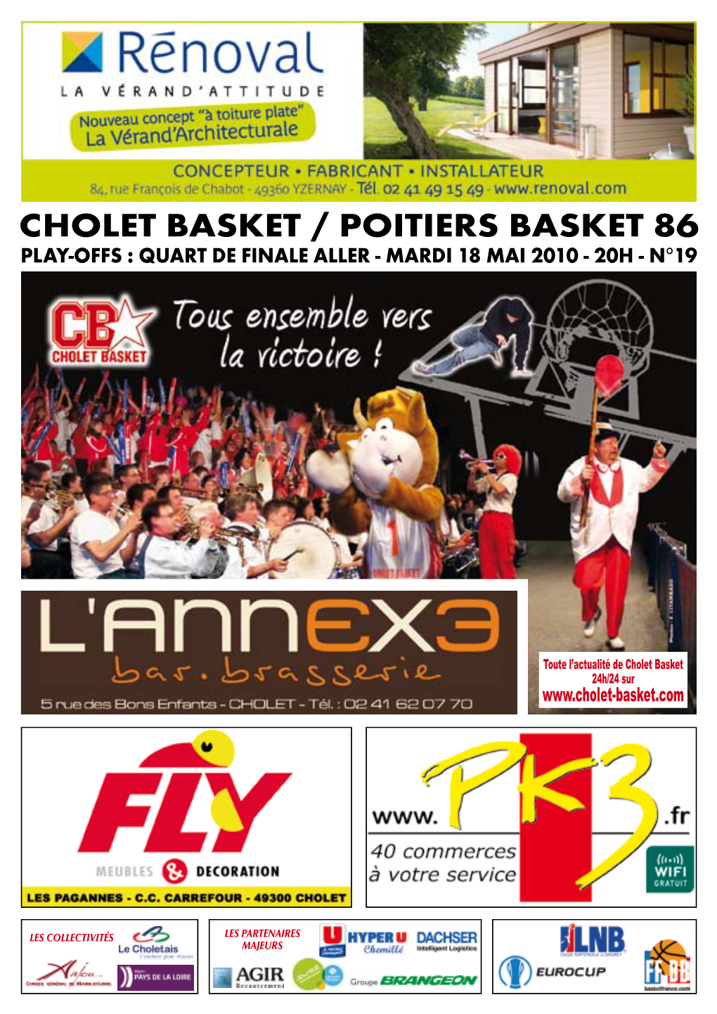 Cholet Basket / Poitiers Basket 86 Play-Offs : Quart De Finale Aller - Mardi 18 Mai 2010 - 20H - N°19