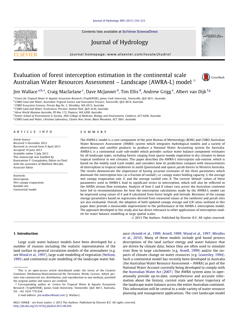 Evaluation of Forest Interception Estimation in The